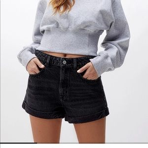 PacSun Eco Black High Waisted Mom Shorts